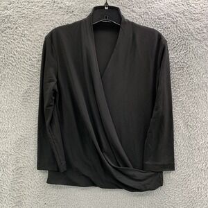 MM LAFLEUR Blouse Womens Medium Top Black